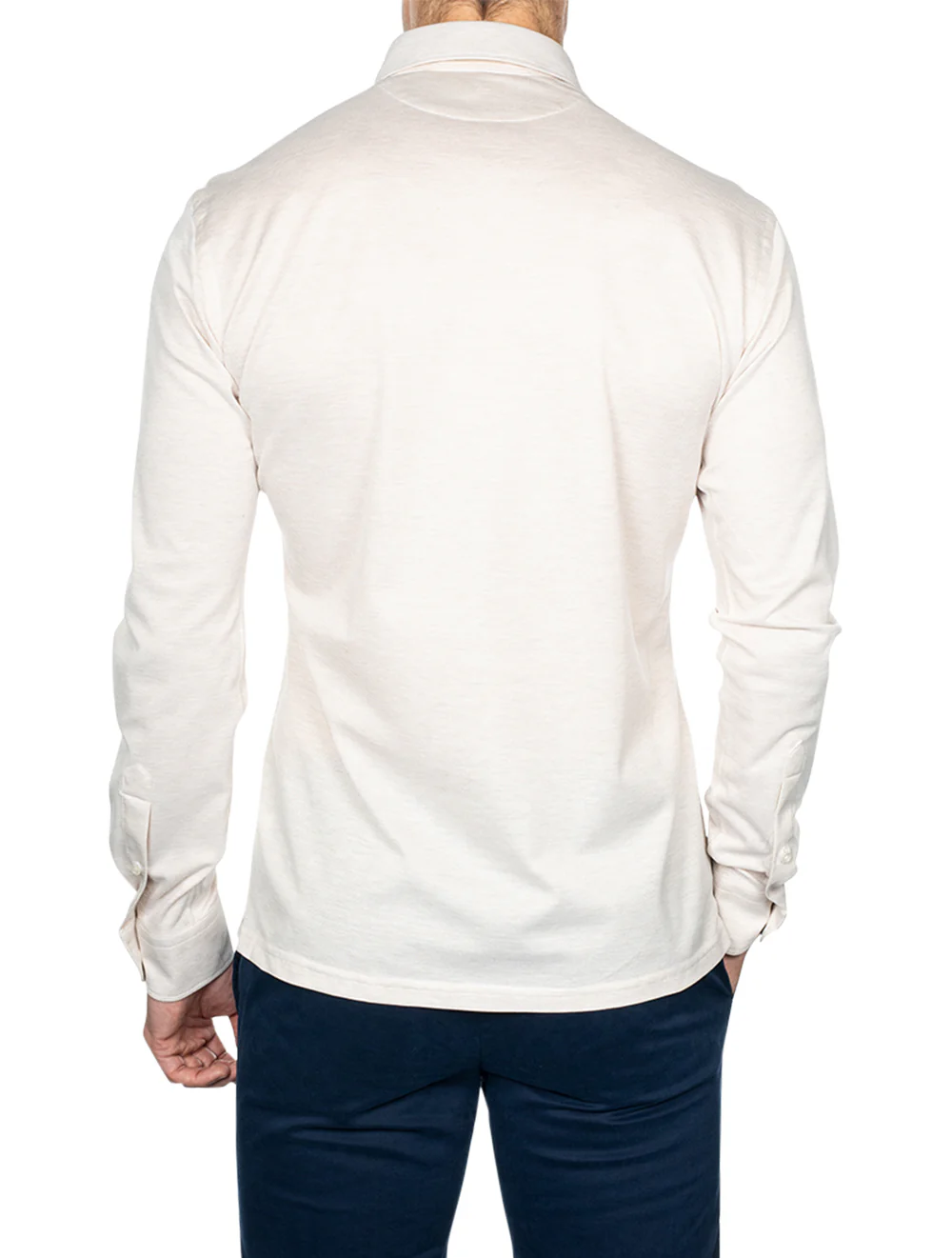 Longsleeve Polo Shirt Beige - Image 3