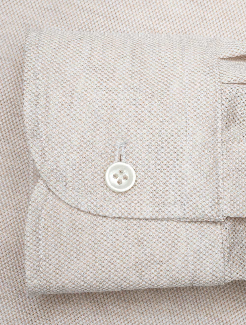 Longsleeve Polo Shirt Beige - Image 5