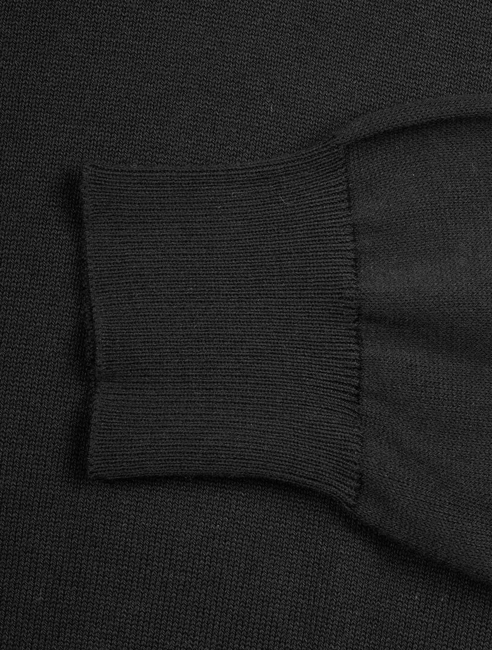 Merino Long Sleeve Polo Black - Image 6