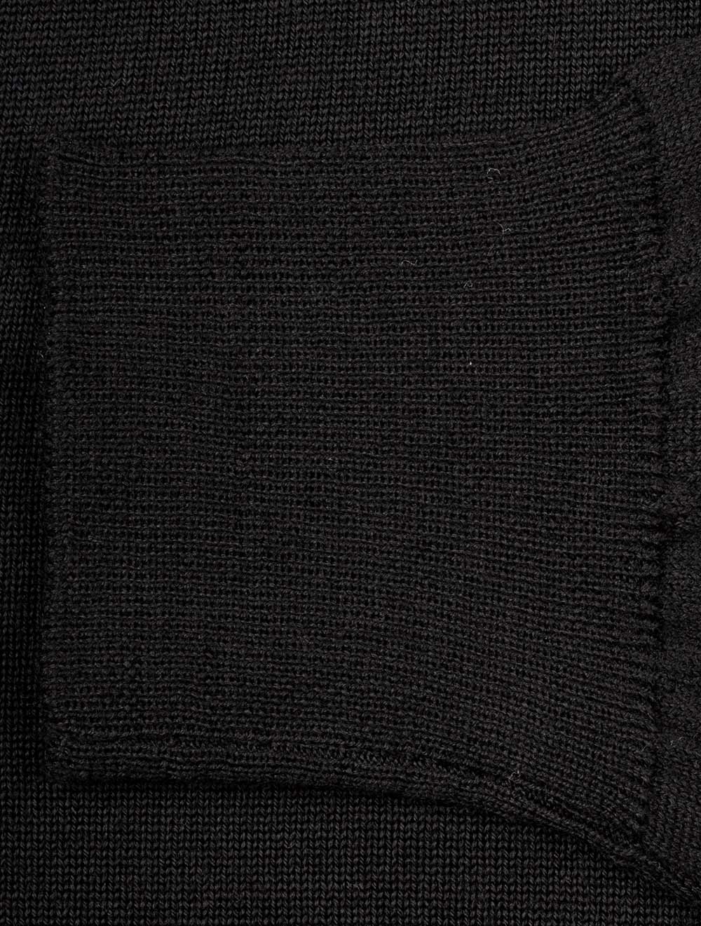 Merino Wool Mock Neck Black - Image 5