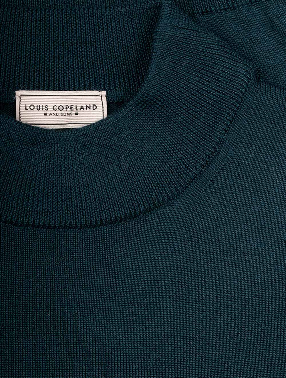 Merino Wool Mock Neck Green - Image 4
