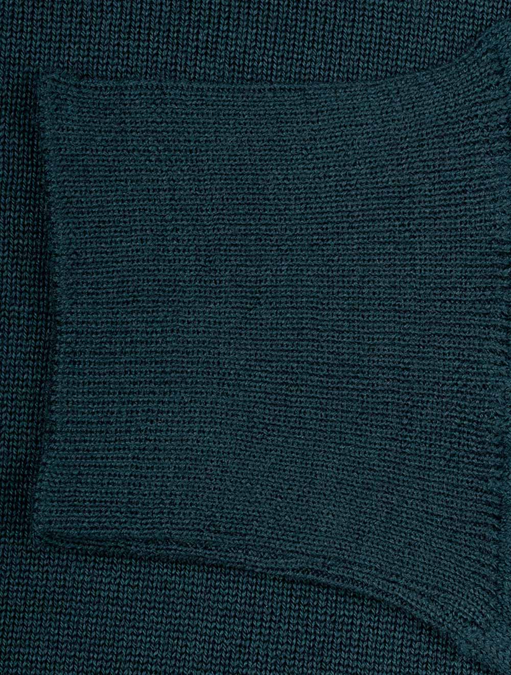 Merino Wool Mock Neck Green - Image 5