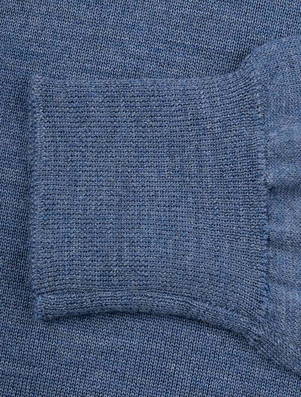 Merino Wool Turtle Neck Blue - Image 6