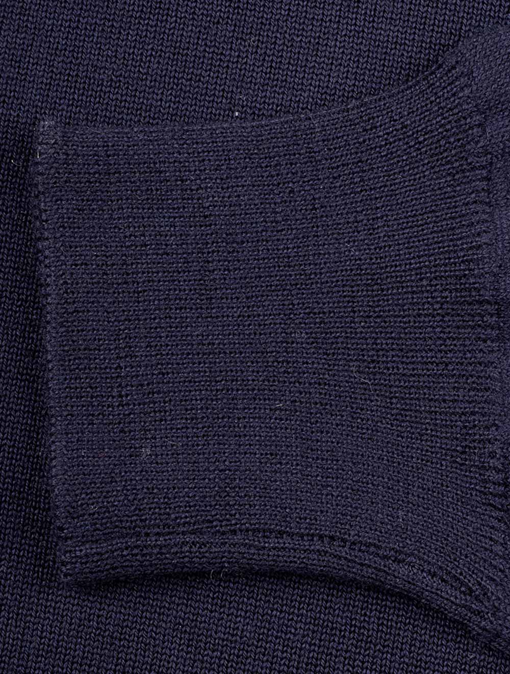 Merino Wool Turtle Neck Navy - Image 6
