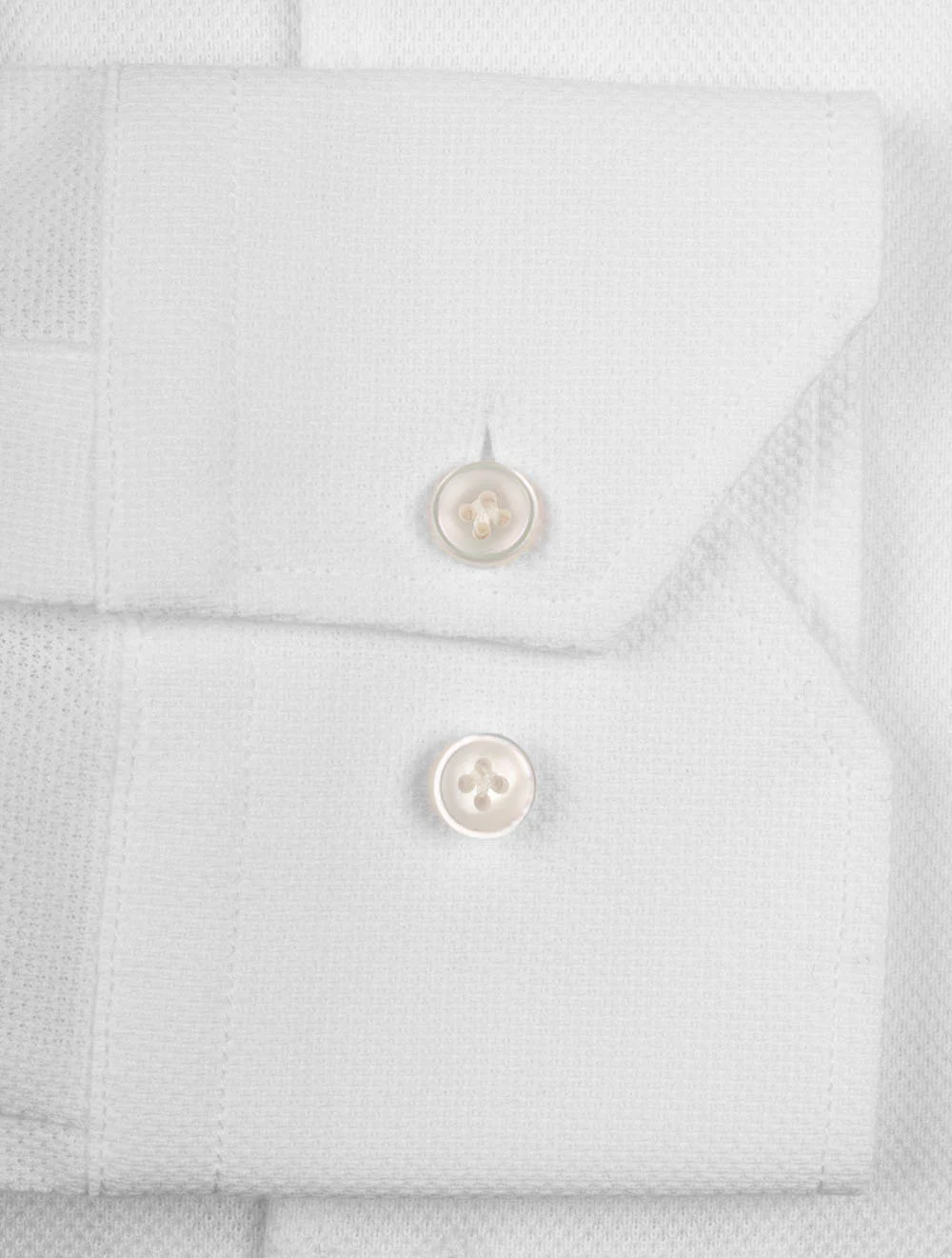 Pique Jersey Shirt White - Image 4