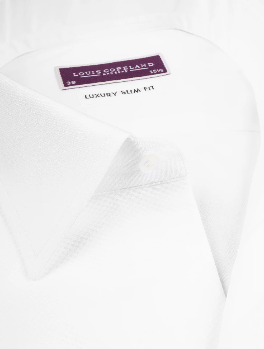 Slim Fit Dress Shirt White - Image 3