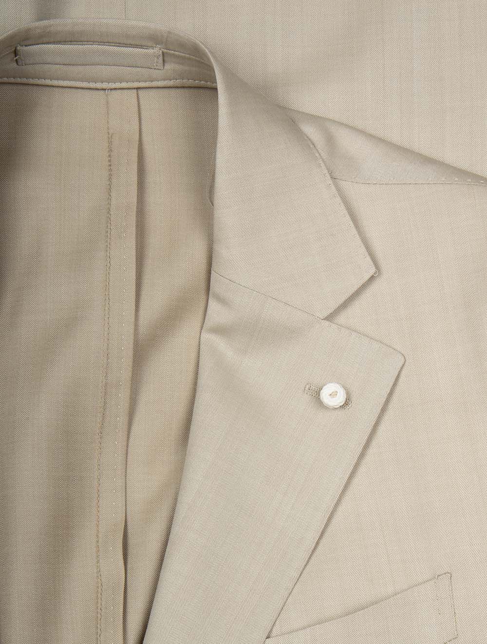 Herringbone 3-Piece Suit Cream - Image 3