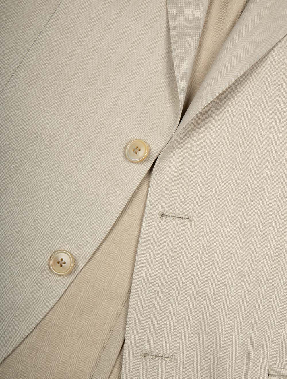 Herringbone 3-Piece Suit Cream - Image 4