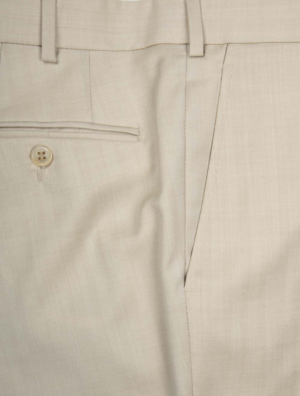 Herringbone 3-Piece Suit Cream - Image 7