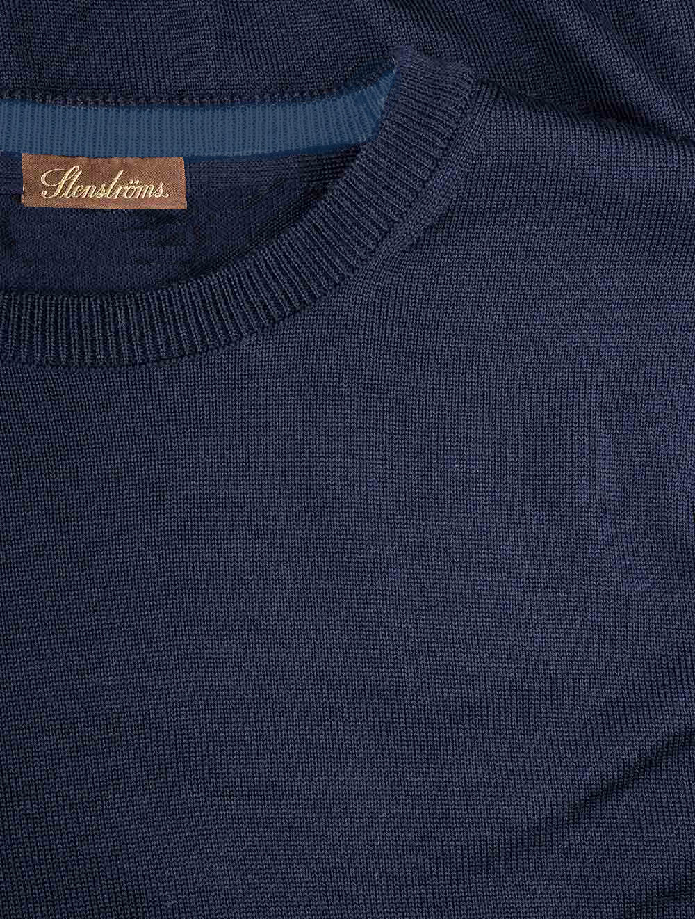 Crewneck With Patch Merino Wool Jumper Navy - Image 4