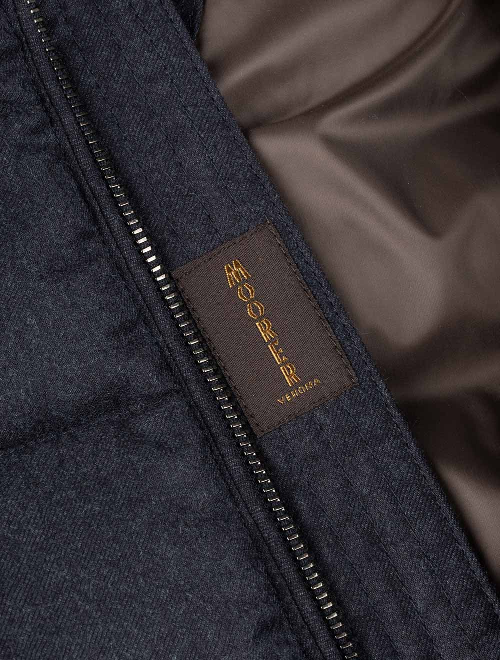 Oliver Wool & Cashmere Gilet Blue Grey - Image 6