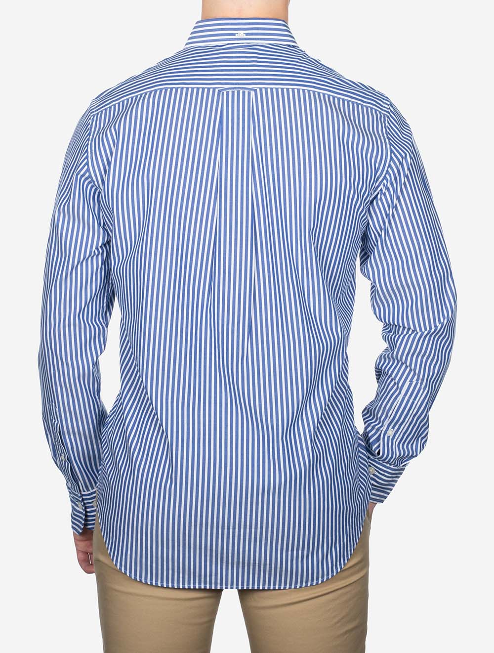 Regular Fit Poplin Stripe Shirt College Blue - Image 3
