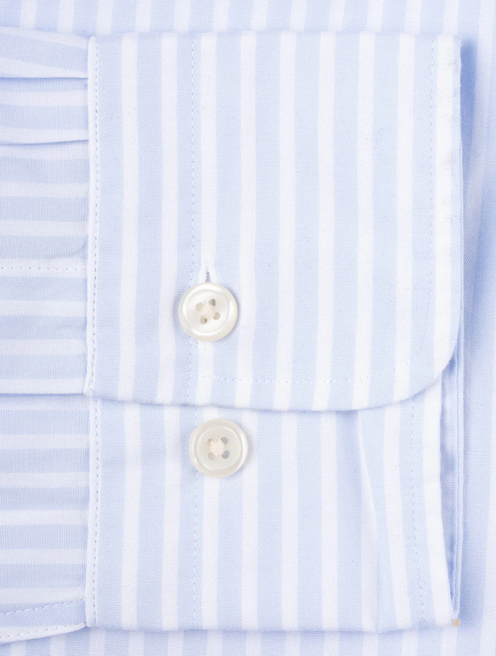 Regular Fit Poplin Stripe Shirt Light Blue - Image 7
