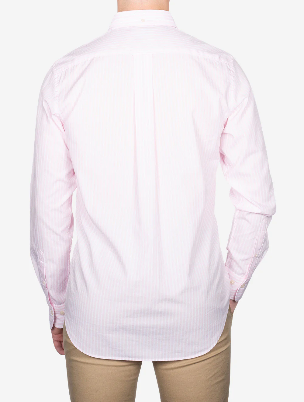 Regular Fit Poplin Stripe Shirt Light Pink - Image 3