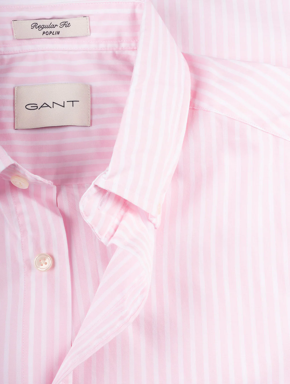 Regular Fit Poplin Stripe Shirt Light Pink - Image 4