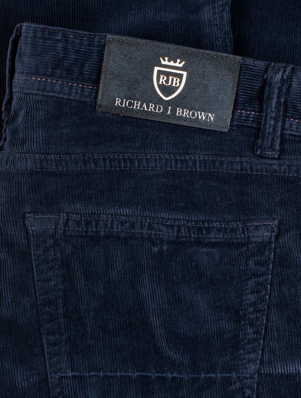 Luxury Cotton Cashmere Cord Navy - Image 4