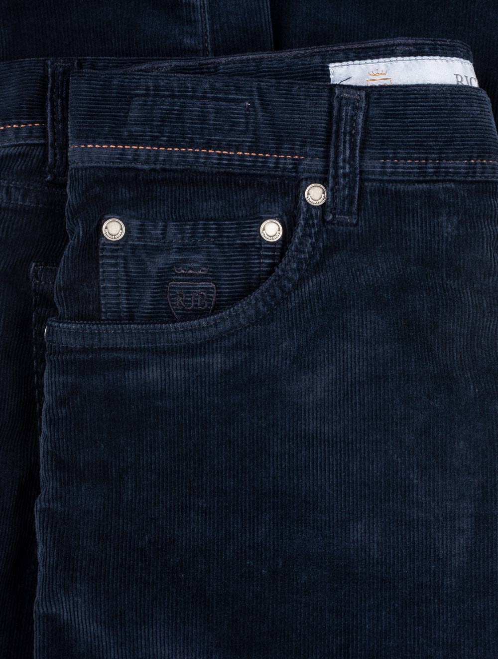 Luxury Cotton Cashmere Cord Navy - Image 5