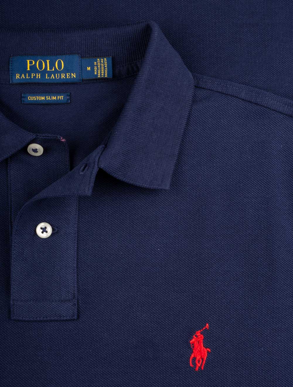 Basic Short Sleeve Polo Navy - Image 4