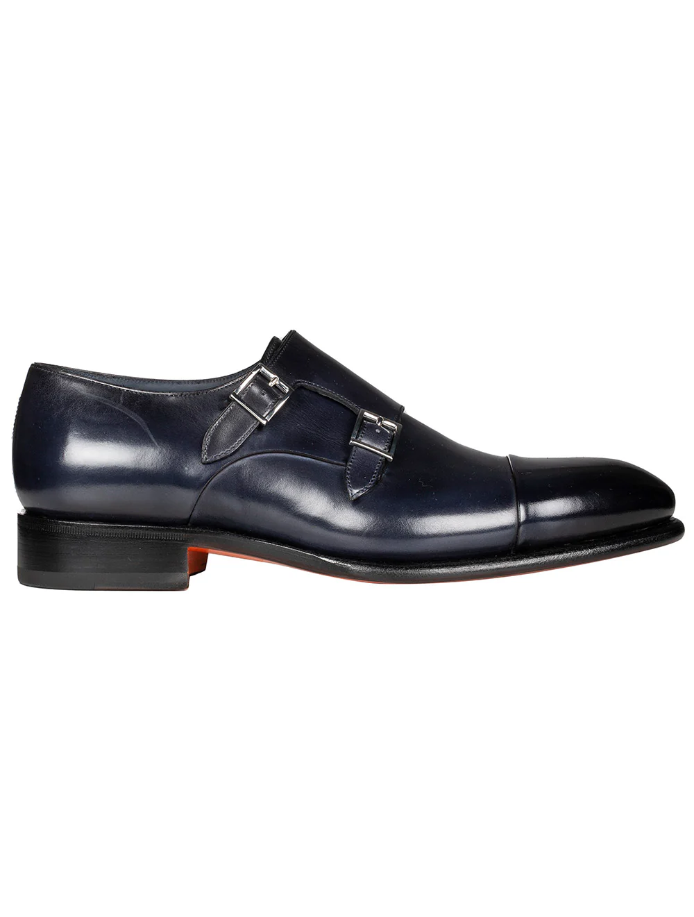 Double Monk Shoe Navy - Image 3