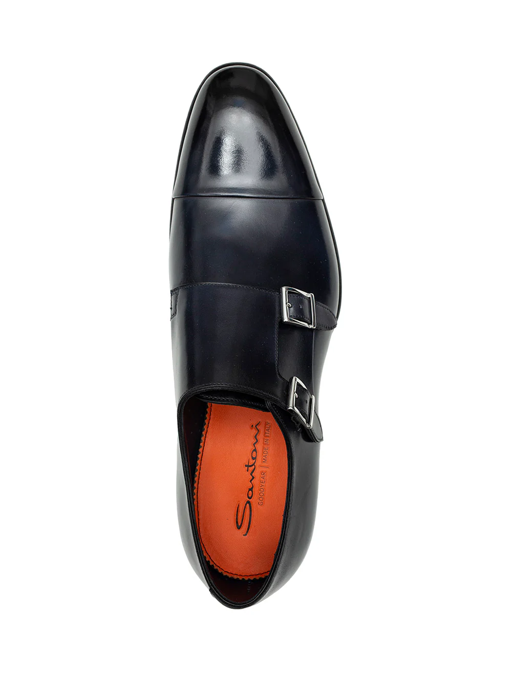 Double Monk Shoe Navy - Image 5