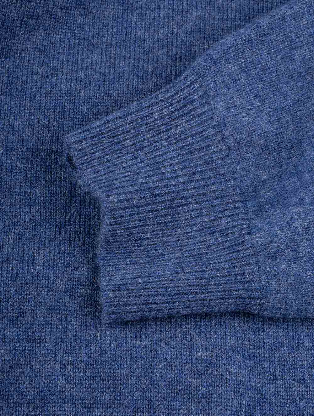Crew Neck Cashmere Slim Fit Jumper Blue - Image 3