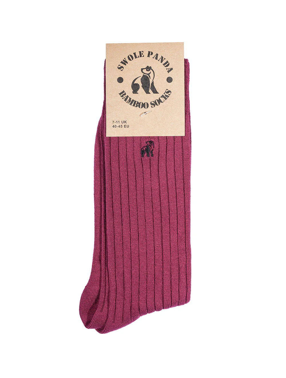 SWOLE PANDA Deep Burgundy Socks - Image 3
