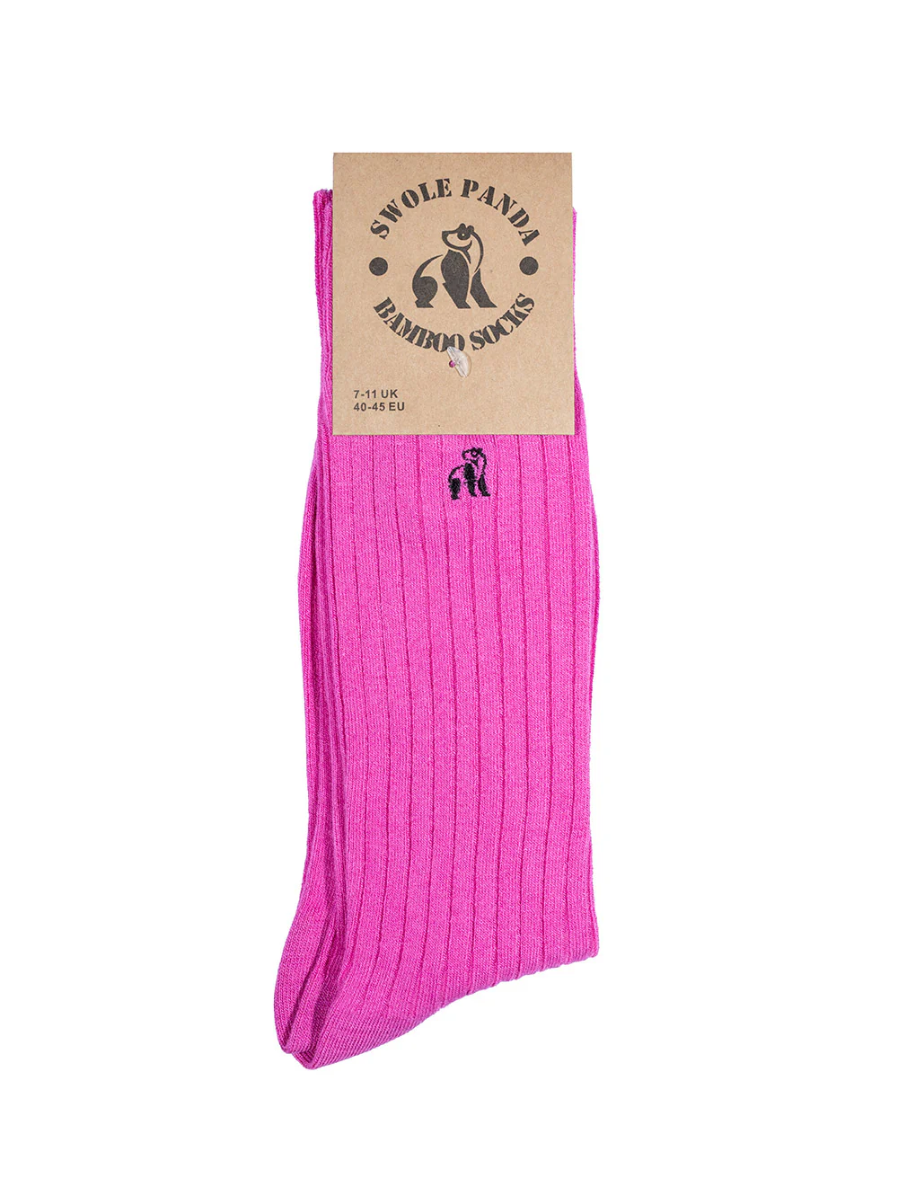 SWOLE PANDA Rich Pink Socks - Image 3