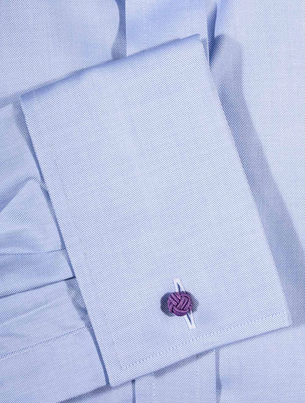 Super Slim Fit Double Cuff Shirt - Blue - Image 4